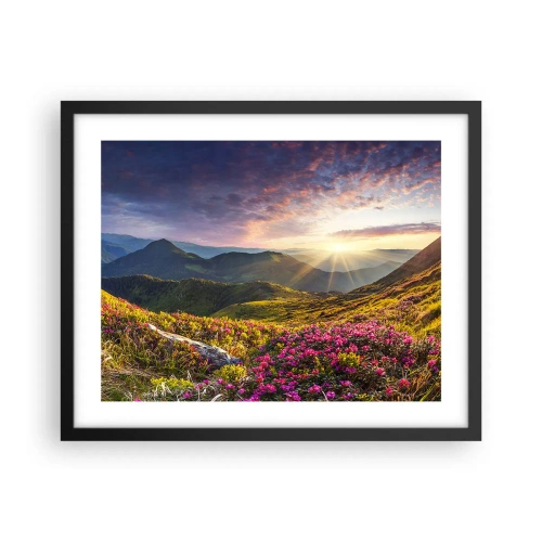 Affisch i svart ram - Fjällmorgonens fräschhet - 50x40 cm
