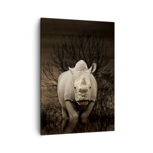 Canvastavla - Bild på duk - Vit mot naturen - 50x70 cm