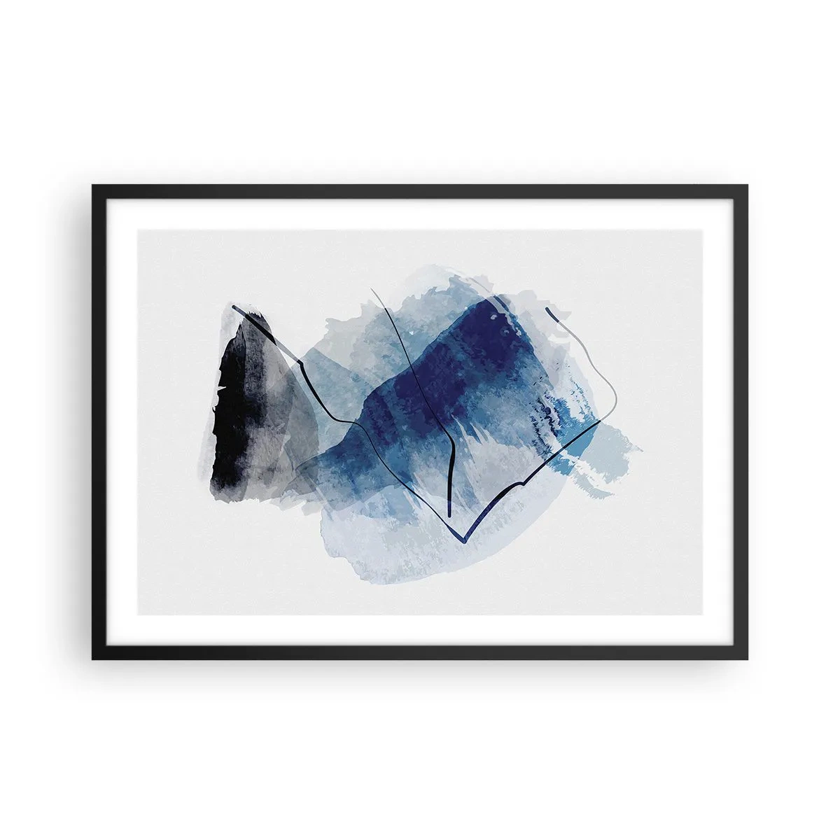Affisch i svart ram - Isberg - 70x50 cm