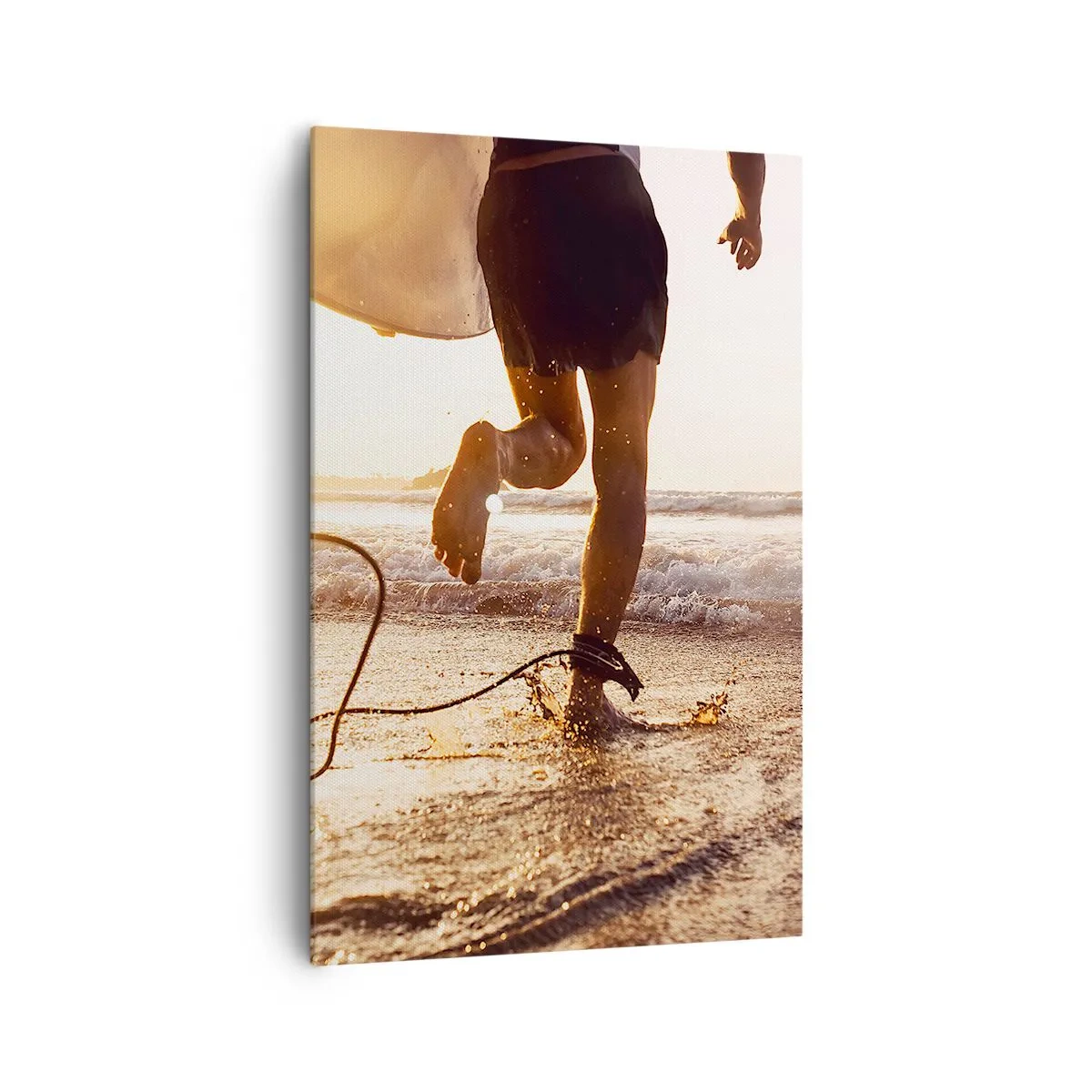 Canvastavla - Bild på duk - Möta vågorna - 80x120 cm