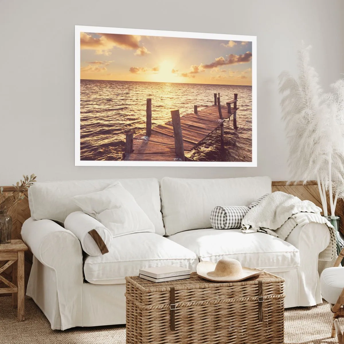 Affisch - Gyllene mildhetslandskap - 70x50 cm
