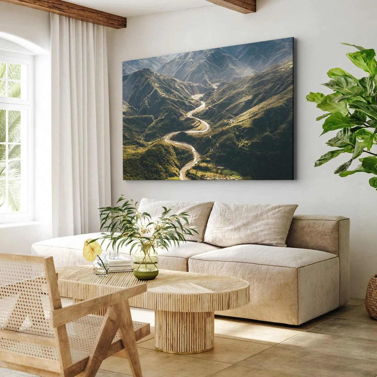 Canvastavla - Bild på duk - Direkt från fjällens hjärta - 120x80 cm