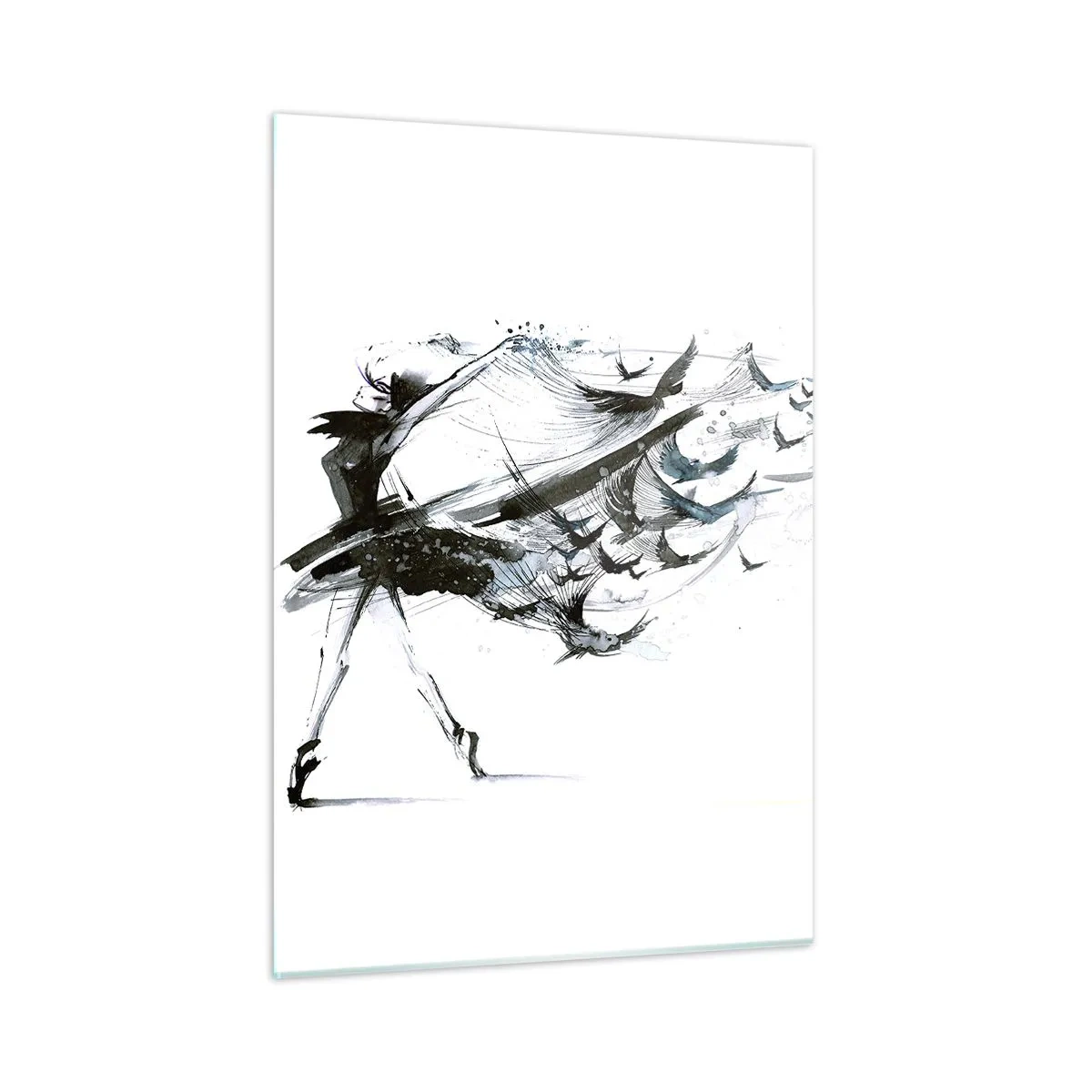 Glastavla - Bild på glas - Musikens magi befriar från trolldom - 50x70 cm