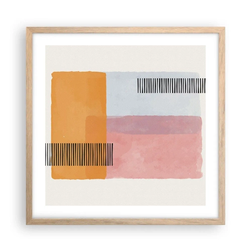 Affisch i ram av ljusek - Från hörna till hörna - 50x50 cm