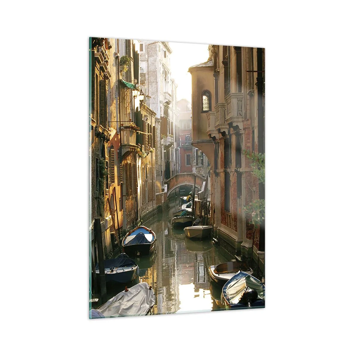 Glastavla - Bild på glas - På en gränd i Venedig - 50x70 cm