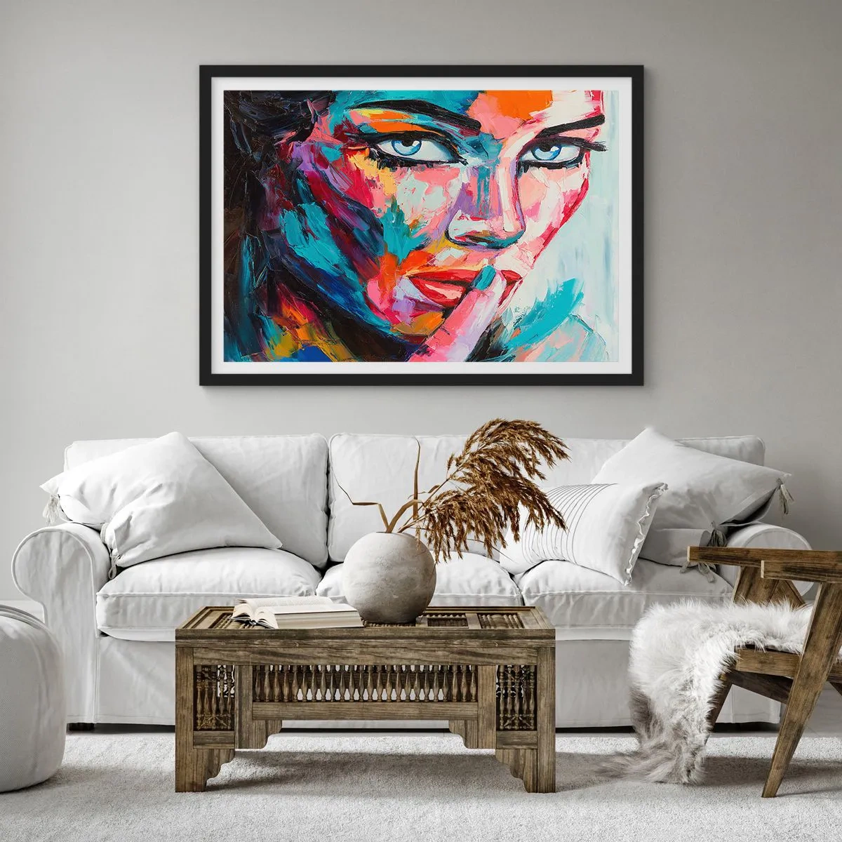 Affisch i svart ram - Vår första hemlighet - 100x70 cm