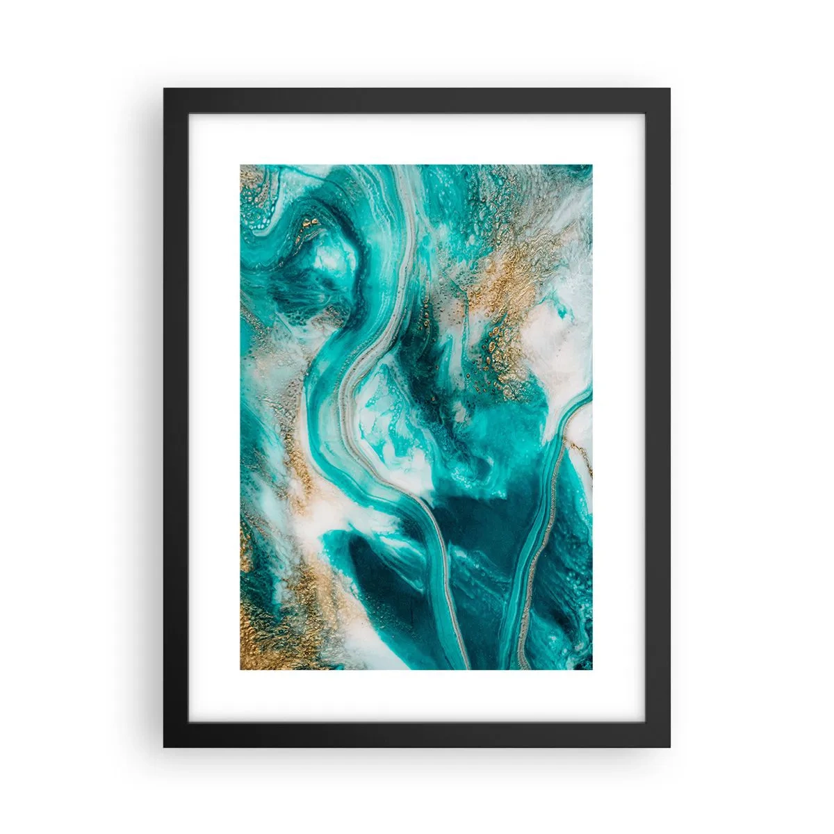 Affisch i svart ram - Guldflod - 30x40 cm