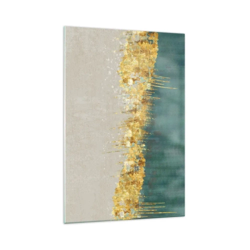 Glastavla - Bild på glas - Den gyllene gränsen - 70x100 cm