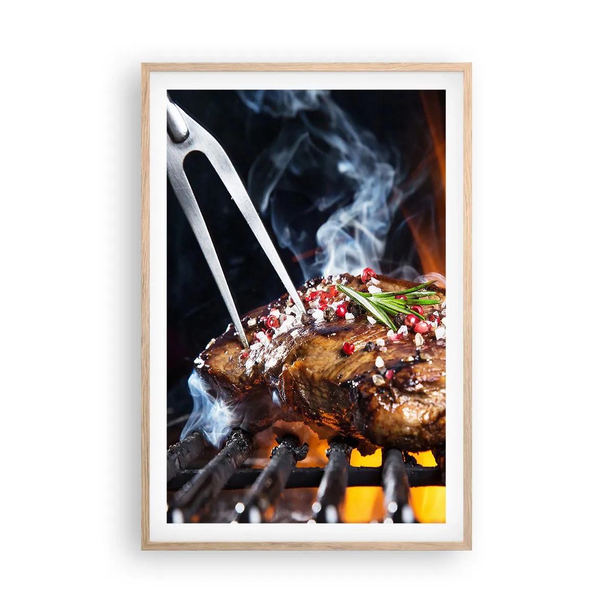 Affisch i ram av ljusek - Saftiga och doftande - 61x91 cm