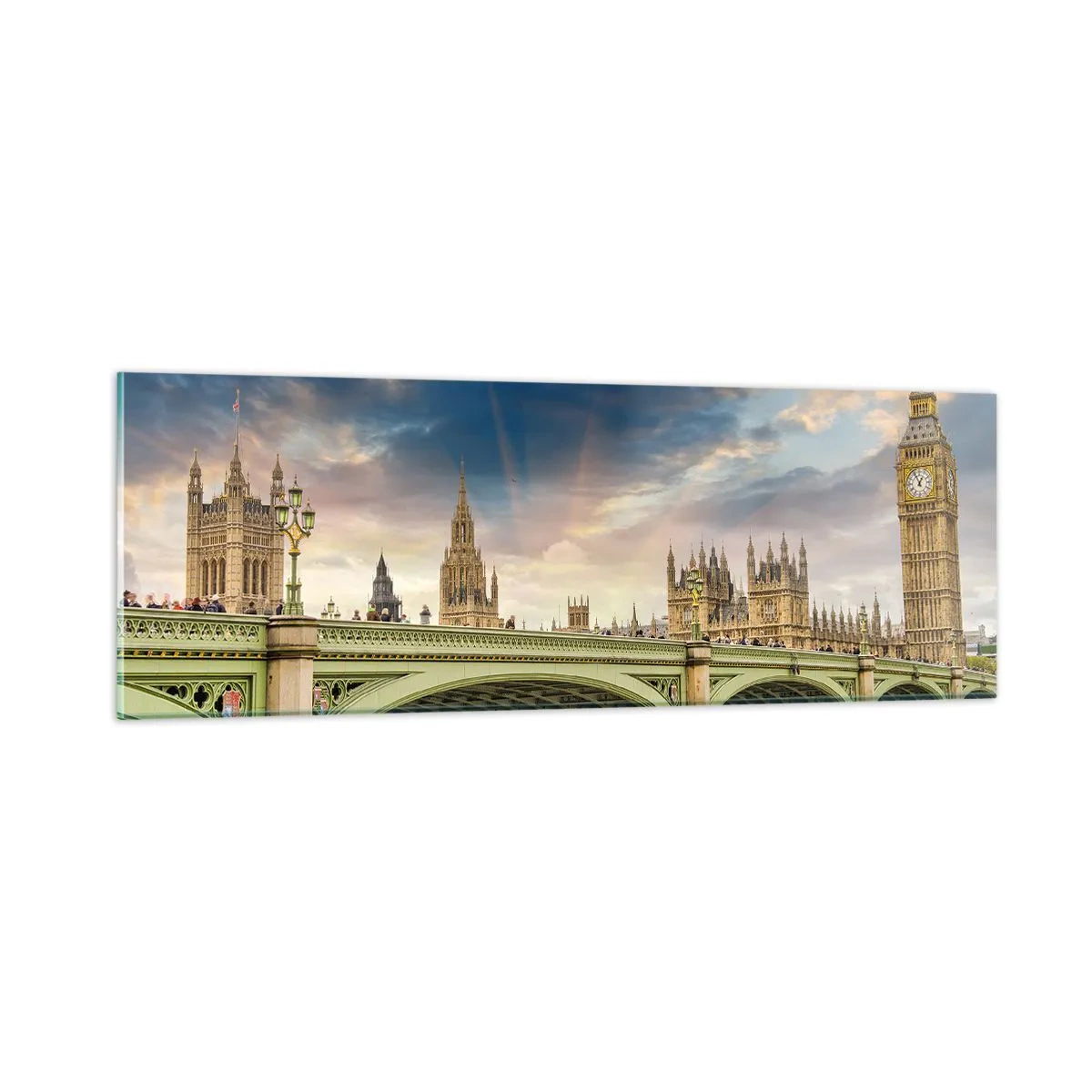 Glastavla - Bild på glas - Tiden stannade i Imperiet - 90x30 cm