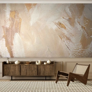 Fototapet Premium Sand - Pastellfärgad komposition - Minimalistisk, Ljus, Bit - 350x256 cm