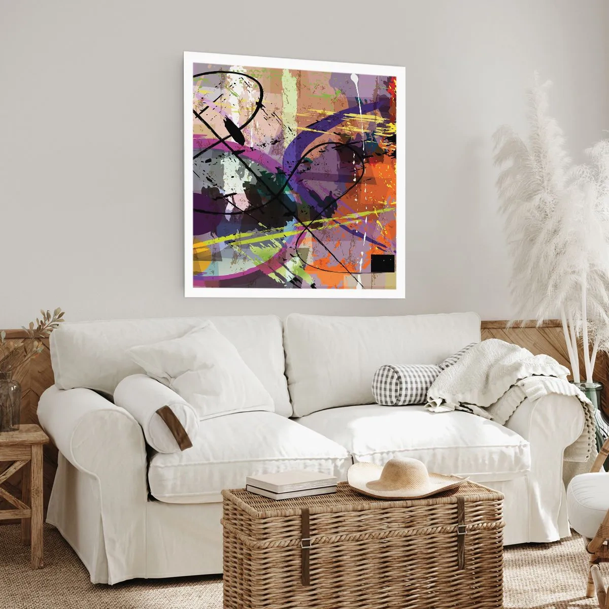 Affisch - Rakt fram eller runt - 50x50 cm