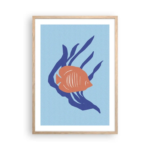 Affisch i ram av ljusek - Inneboende i korallvatten - 50x70 cm