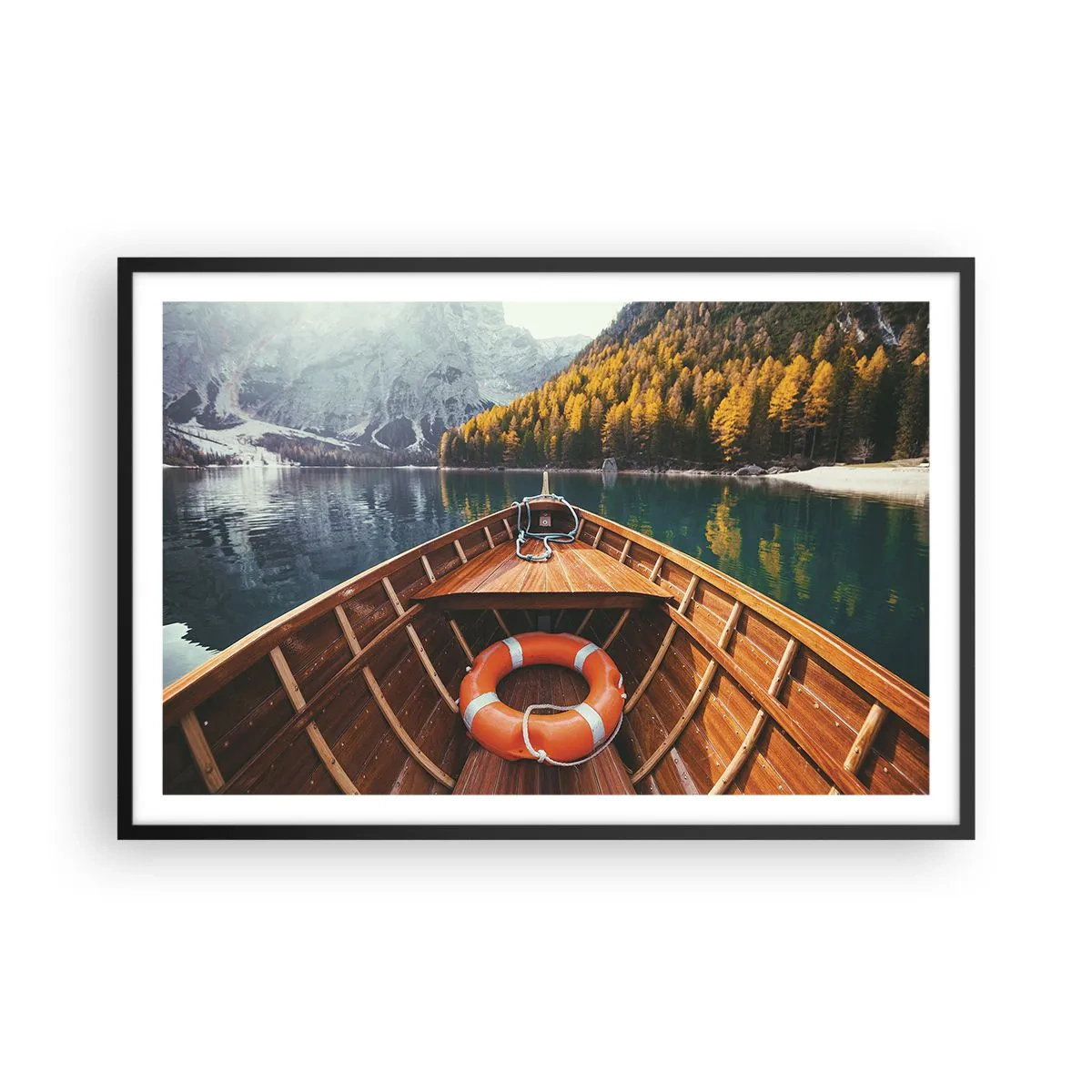 Affisch i svart ram - Utflykt i fjällen - 91x61 cm