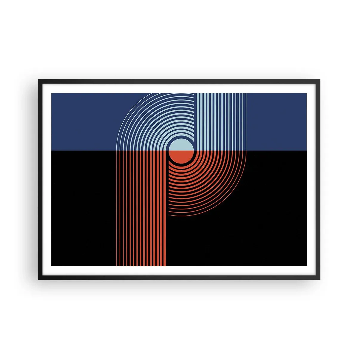 Affisch i svart ram - I en geometrisk kläm - 100x70 cm