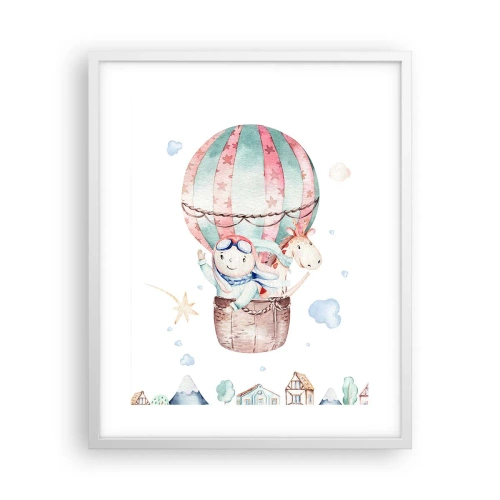 Affisch i vit ram - Vi är snart tillbaka! - 40x50 cm