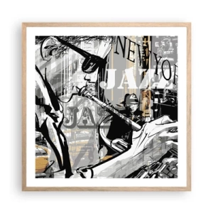 Affisch i ram av ljusek - I New Yorks rytm - 60x60 cm