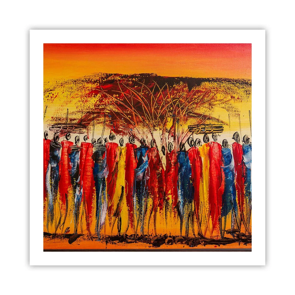 Affisch - Dit, dit, dit de går - 60x60 cm