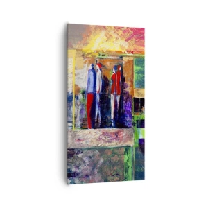 Canvastavla - Bild på duk - Relationer och emotioner - 65x120 cm