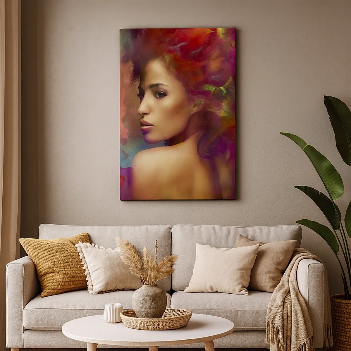 Canvastavla - Bild på duk - Vackrare är regnbågen, delikat som dimman - 50x70 cm