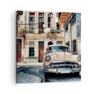 Canvastavla - Bild på duk - Siesta i Havana - 50x50 cm