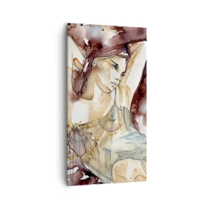 Canvastavla - Bild på duk - I lila stämningen - 55x100 cm