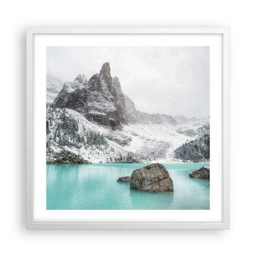 Affisch i vit ram - På vakt - 50x50 cm