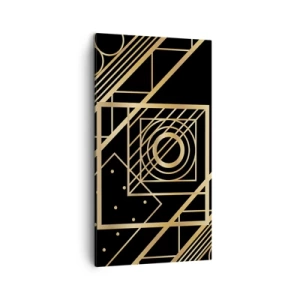 Canvastavla - Bild på duk - Gyllene geometri - 45x80 cm