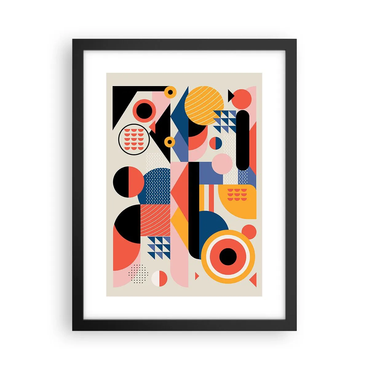 Affisch i svart ram - Komposition: Lek - 30x40 cm