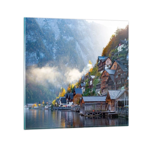 Glastavla - Bild på glas - Alpina klimat - 60x60 cm