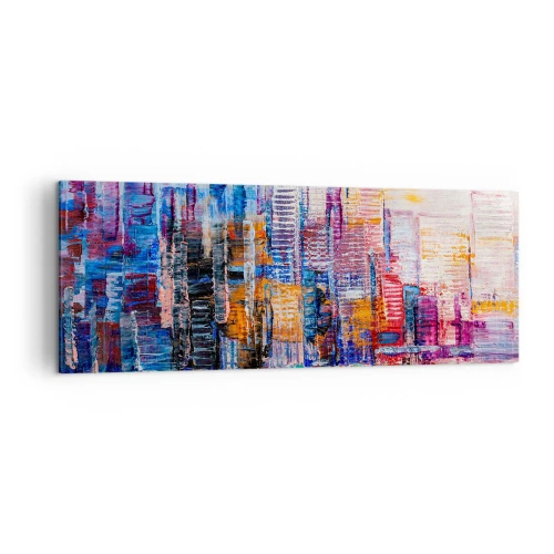 Canvastavla - Bild på duk - En glädjefylld metropol - 140x50 cm