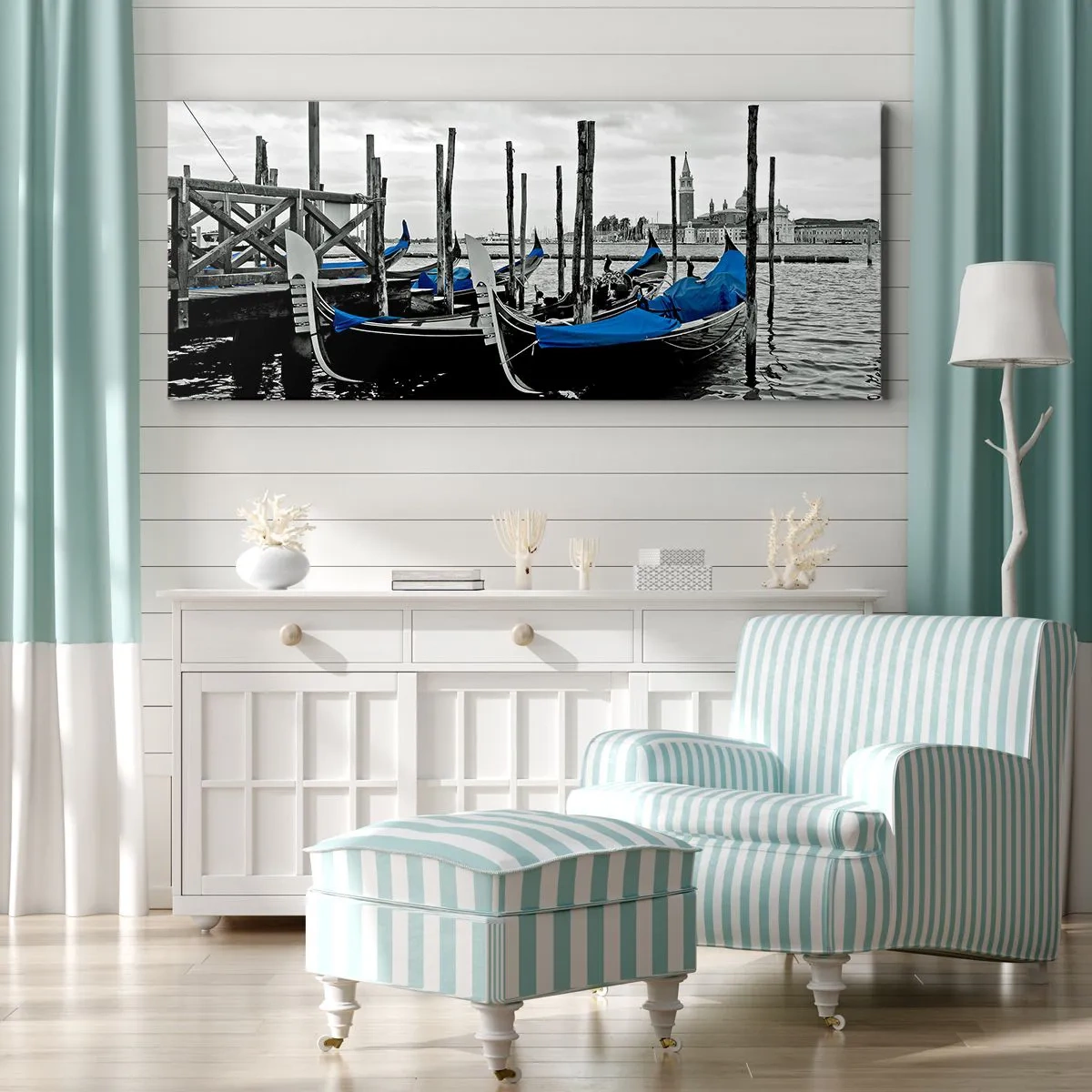 Canvastavla - Bild på duk - Fundersamt Venedig - 100x40 cm
