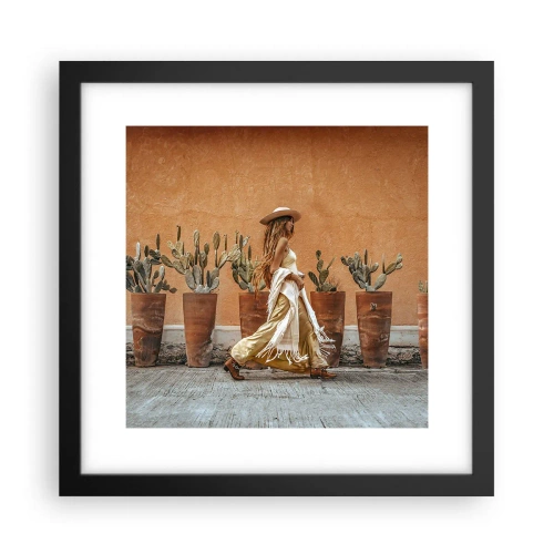 Affisch i svart ram - I hippiestil - 30x30 cm