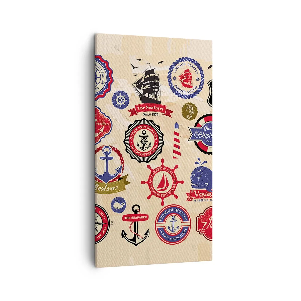 Canvastavla - Bild på duk - Seglarbroderskap - 45x80 cm