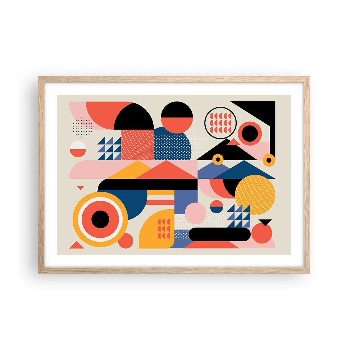 Affisch i ram av ljusek - Komposition: Lek - 70x50 cm