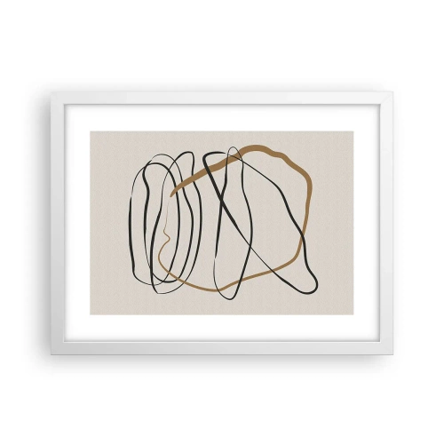 Affisch i vit ram - Komposition: besittande dans - 40x30 cm