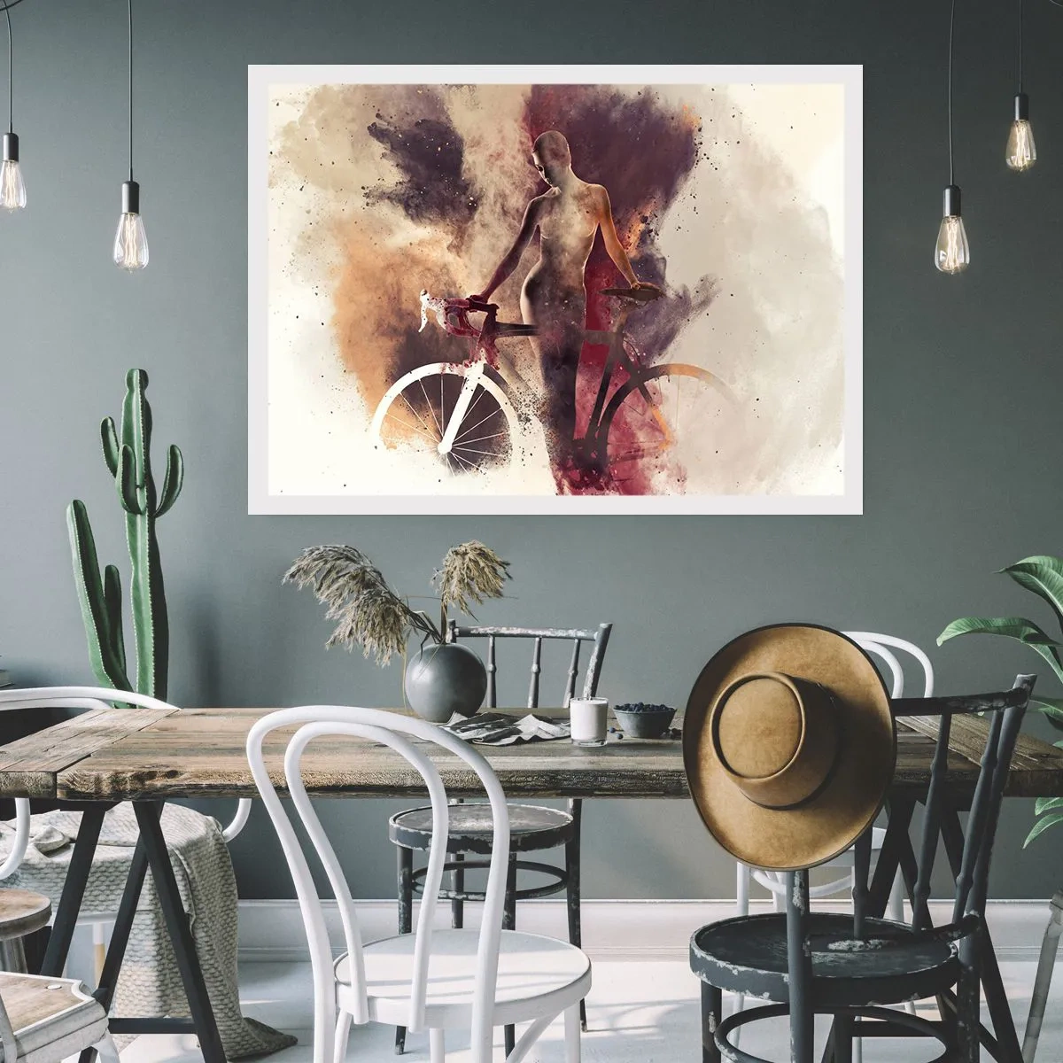 Affisch - Cyklelsjäl i marmorform - 100x70 cm