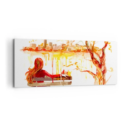 Canvastavla - Bild på duk - En stund för eftertanke - 100x40 cm