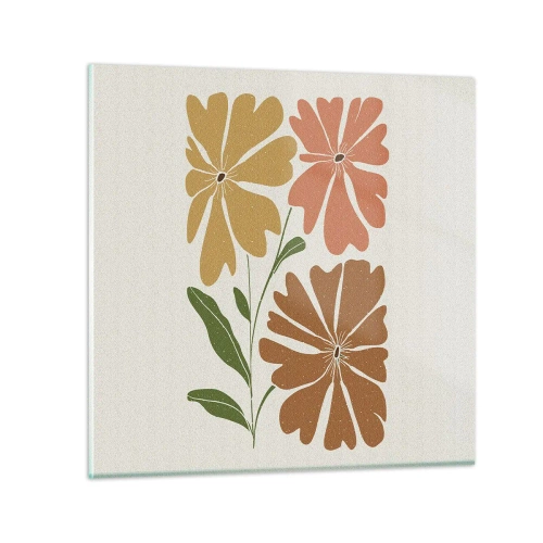 Glastavla - Bild på glas - Natur och geometri - 30x30 cm