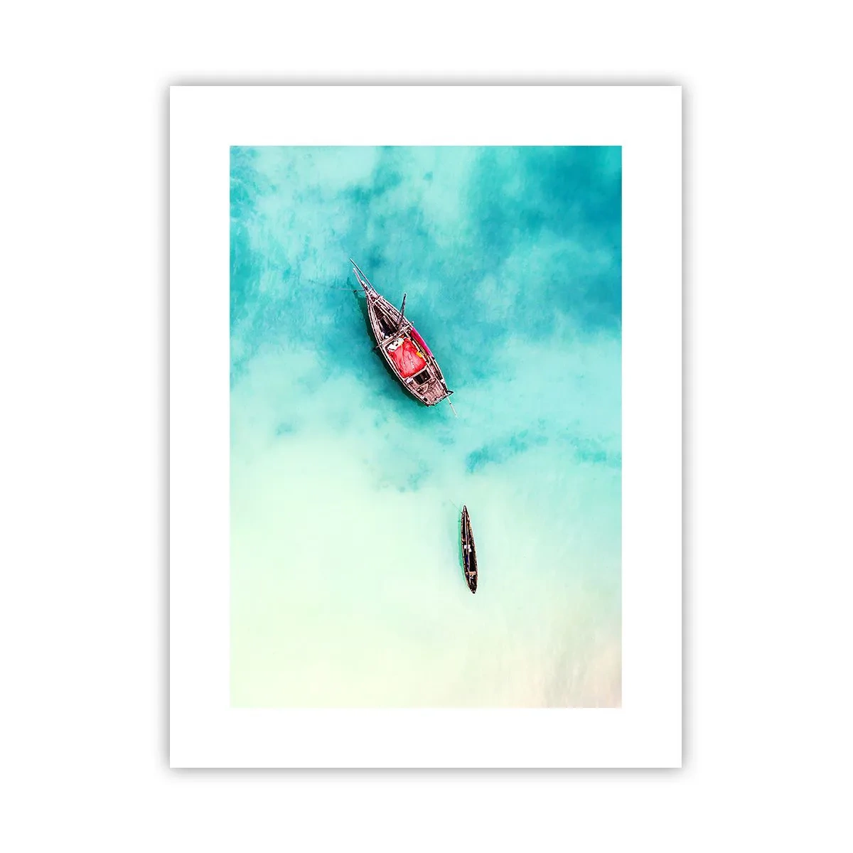 Affisch - Högvatten på stranden i Zanzibar… - 30x40 cm