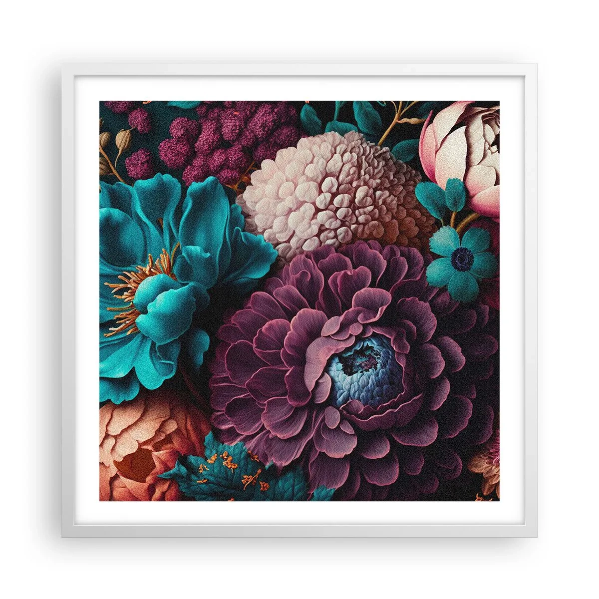 Affisch i vit ram - Natur i överflöd - 60x60 cm