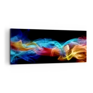 Canvastavla - Bild på duk - Dimmas regnbågsdans - 100x40 cm
