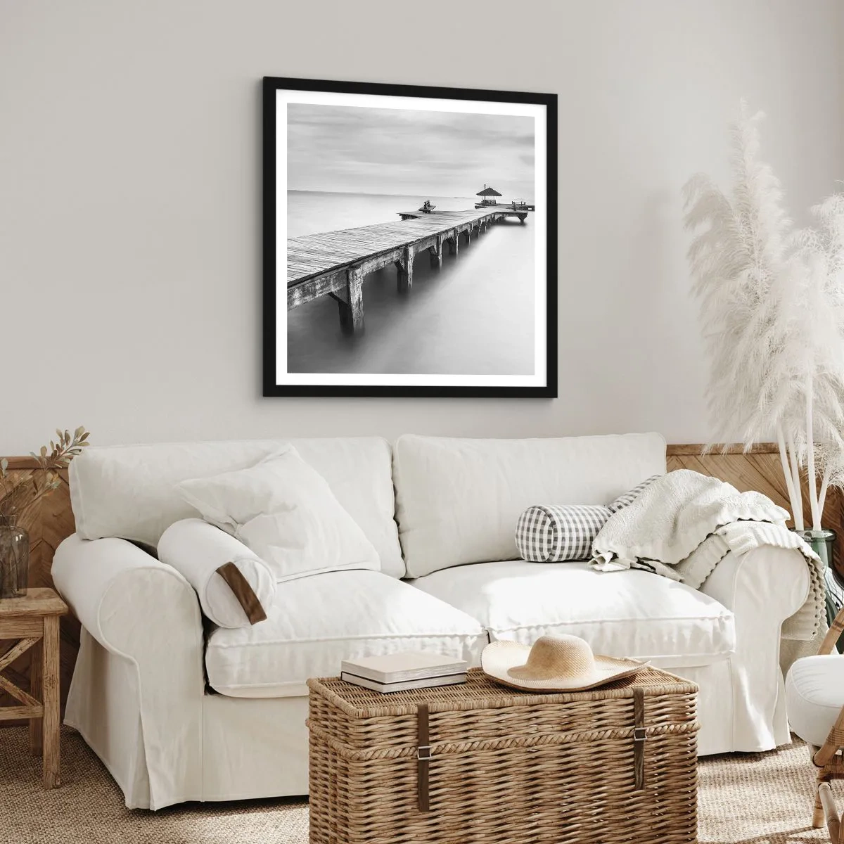 Affisch i svart ram - Ut i det oändliga - 50x50 cm