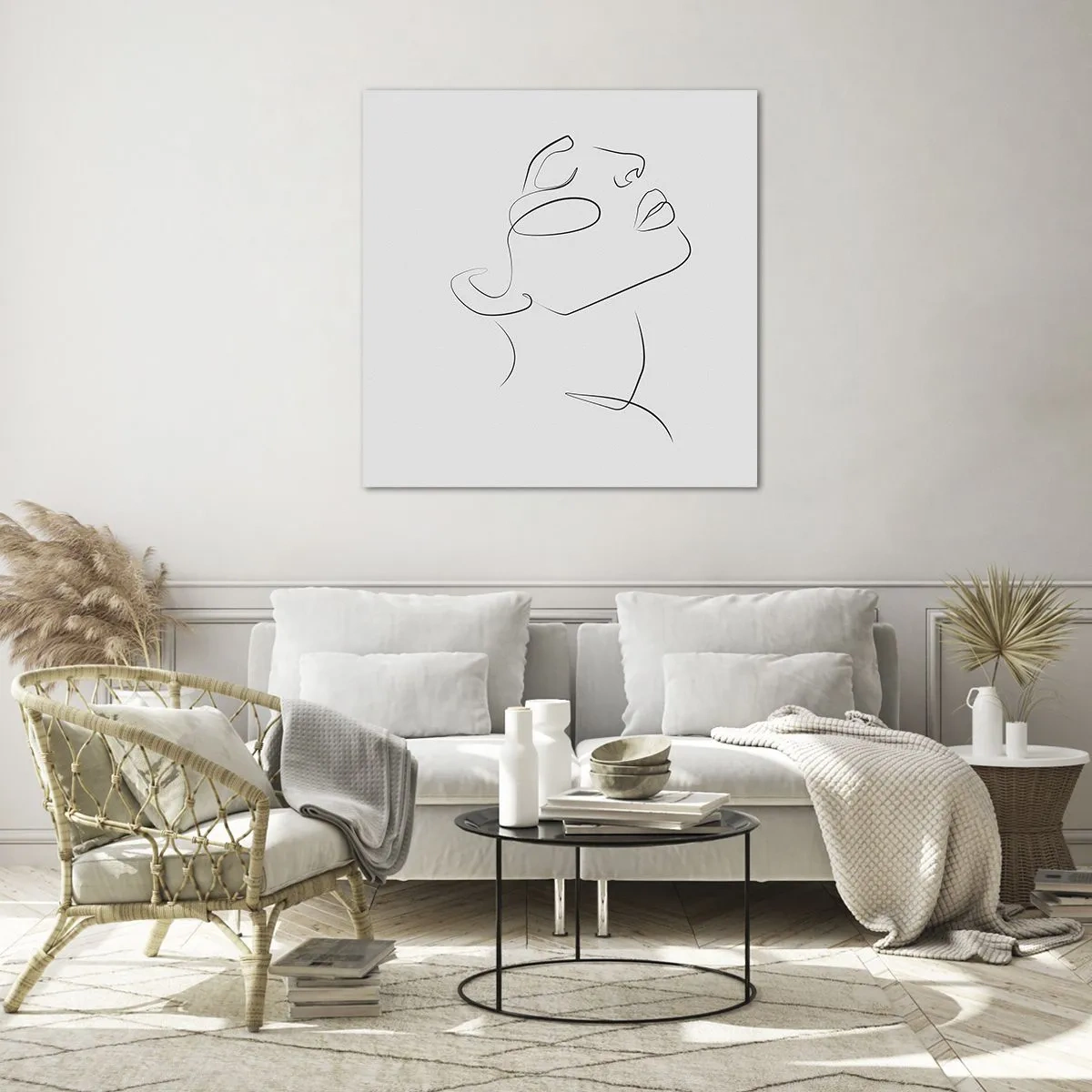 Glastavla - Bild på glas - Drömmens meander - 70x70 cm