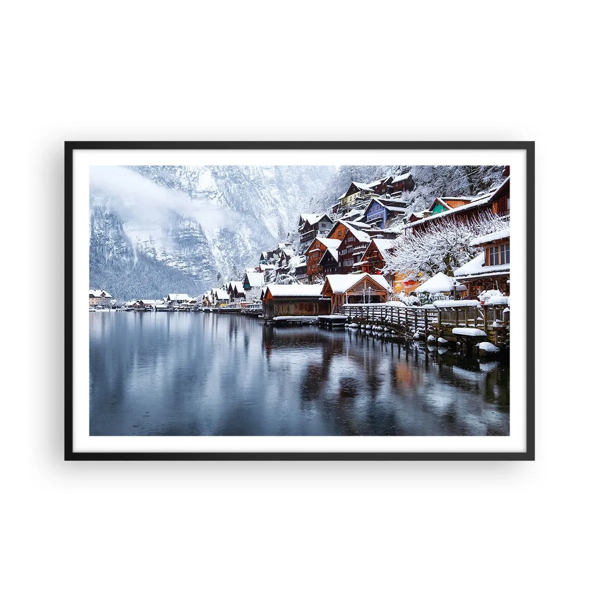 Affisch i svart ram - I vinterns dräkt - 91x61 cm