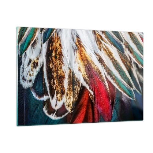 Glastavla - Bild på glas - flyghemligheter - 120x80 cm