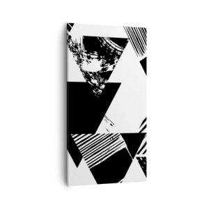 Canvastavla - Bild på duk - Det regnar trianglar - 55x100 cm