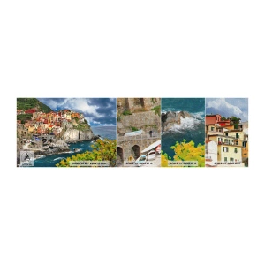 Provbit av fototapet Premium Canvas - I bergets famn - Landskap, Arkitektur, Italien - 100x30 cm