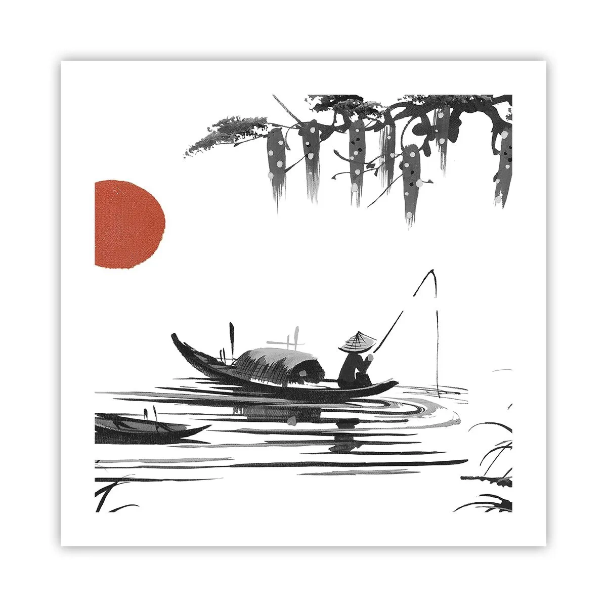 Affisch - Asiatisk eftermiddag - 50x50 cm
