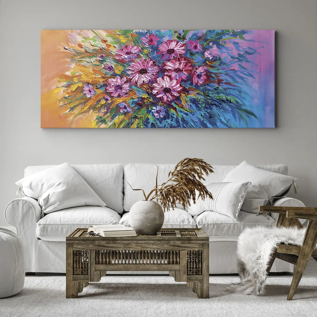 Canvastavla - Bild på duk - Livets energi - 160x50 cm